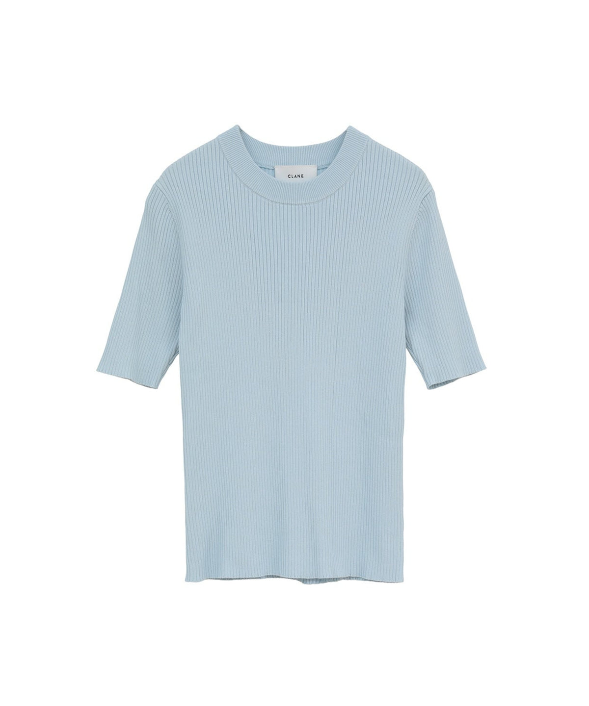H/N HALF SLEEVE RIB KNIT TOPS