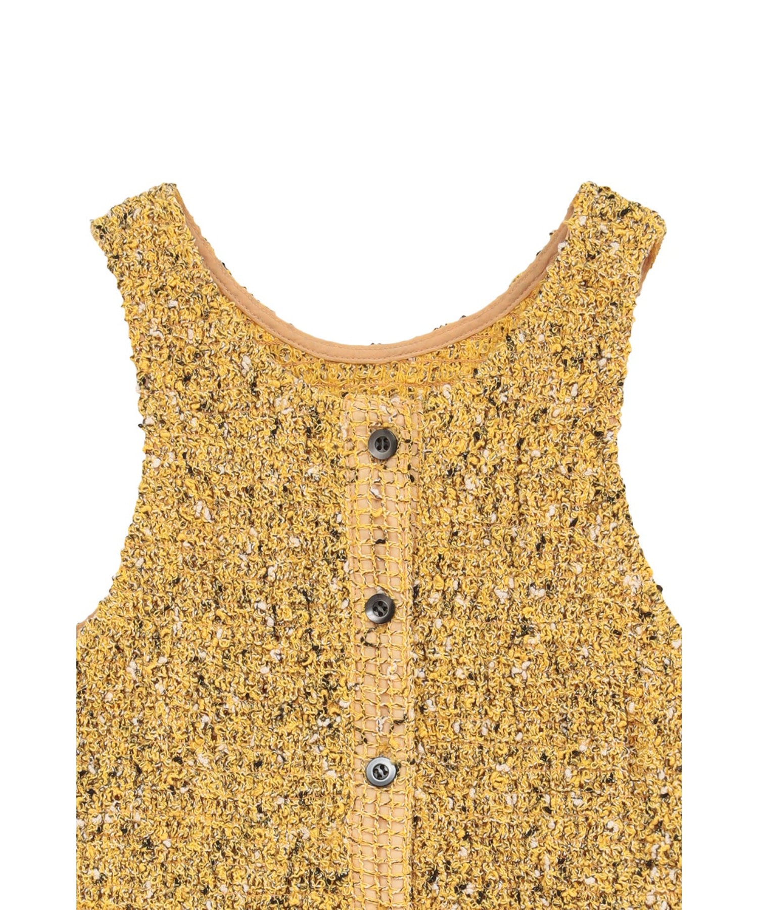 W FACE MIX MESH GATHER N/S TOPS - CLANE (クラネ) - tops (トップス