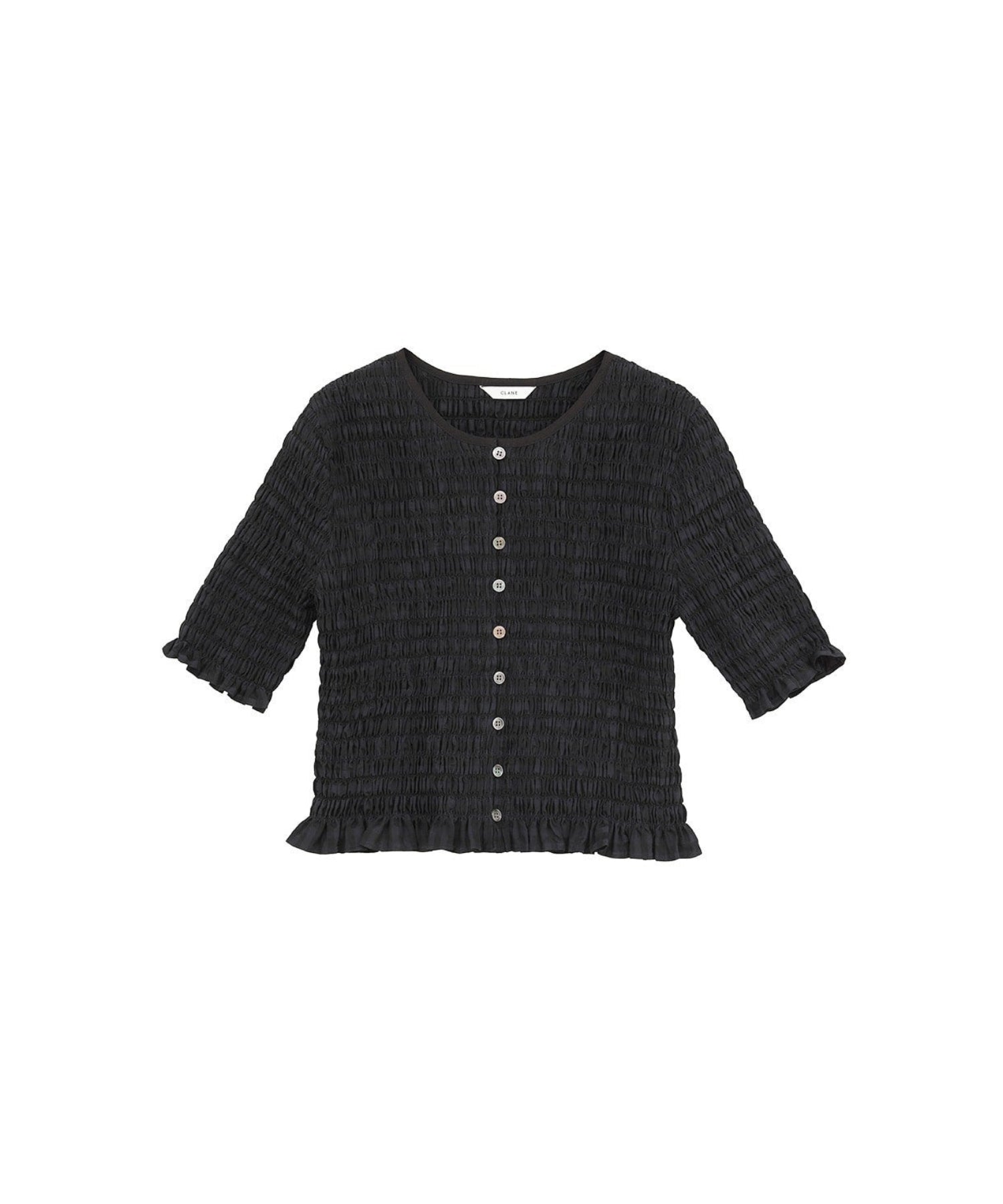 SHIRRING HALF SLEEVE BLOUSE - CLANE (クラネ) - tops (トップス
