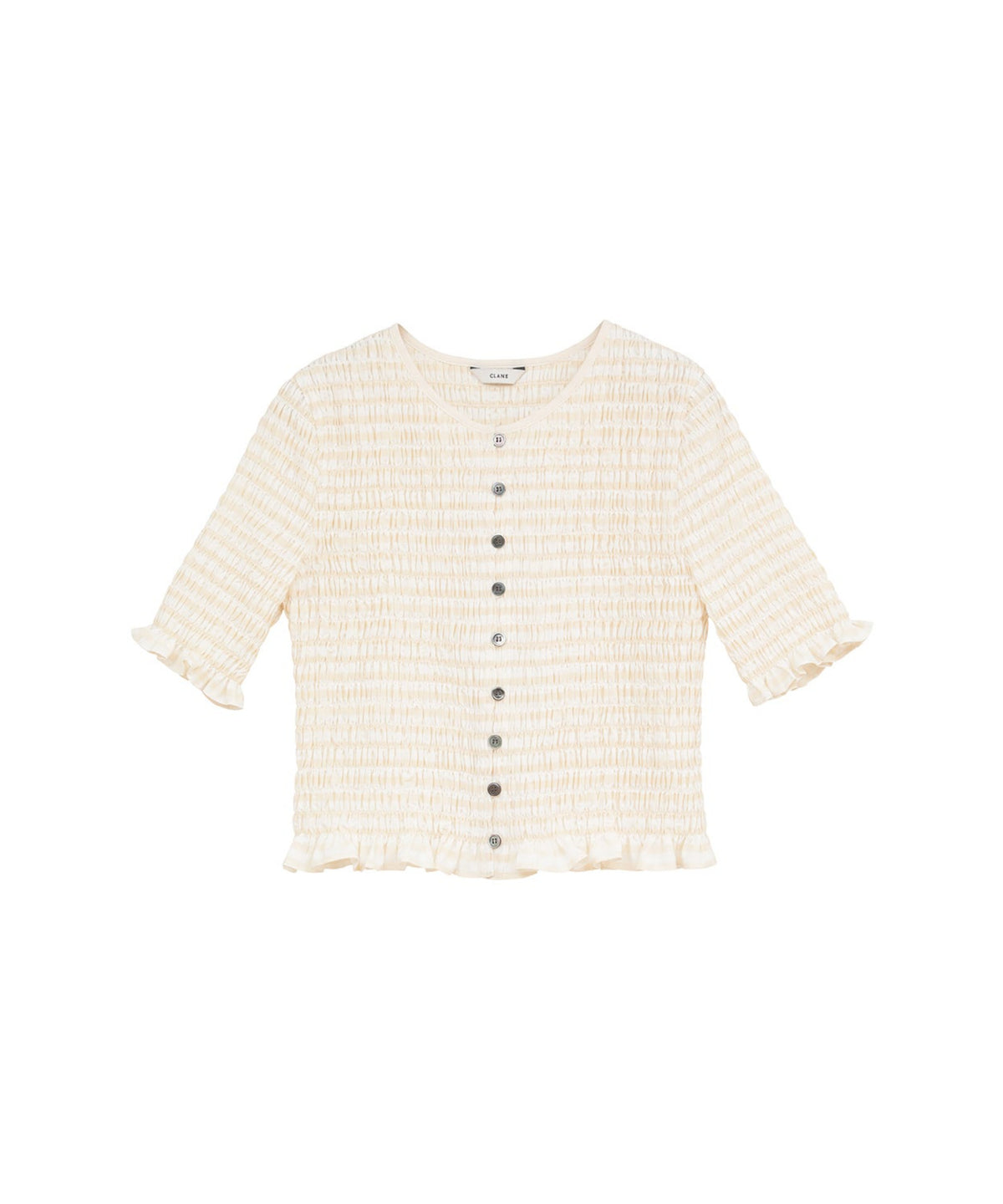 SHIRRING HALF SLEEVE BLOUSE