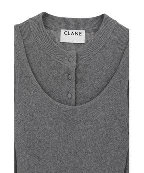 BUTTON CARDIGAN TANK SET