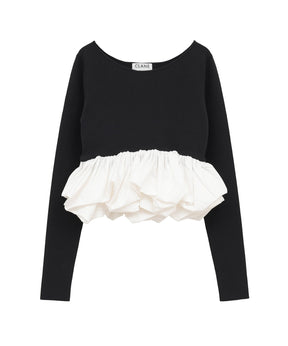 W BALLOON SHORT KNIT TOPS