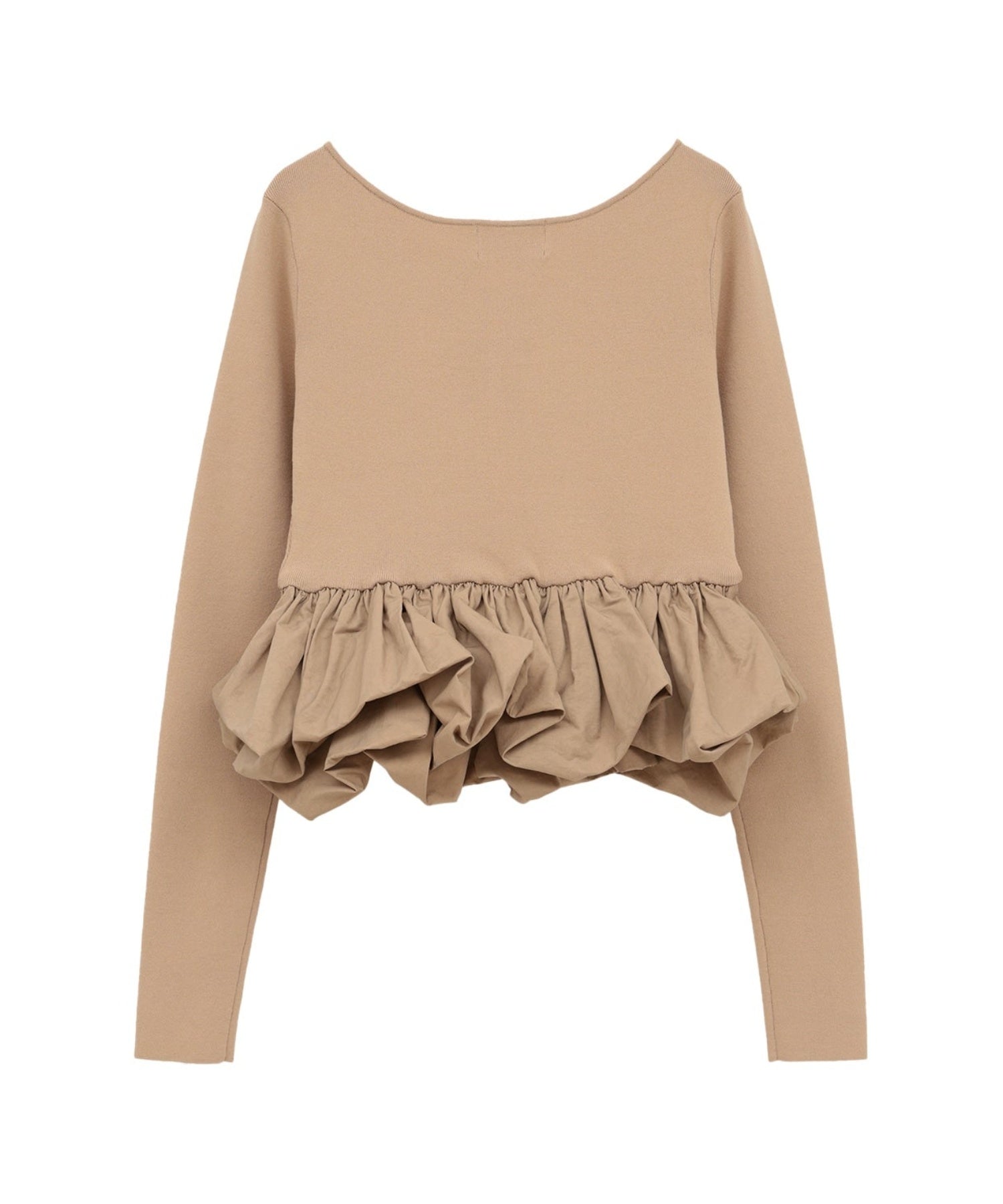 W BALLOON SHORT KNIT TOPS