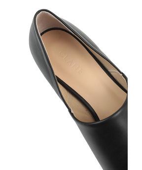 SIDE CUT STACKED FLAT SHOES