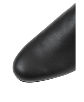 SIDE CUT STACKED FLAT SHOES