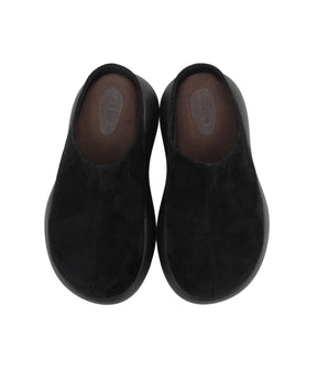 SUEDE PUFF SLIPONS