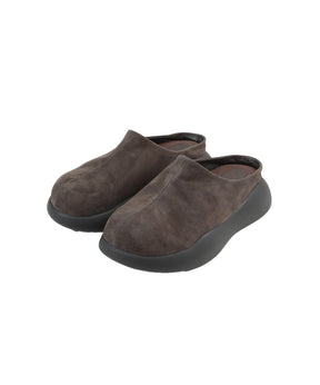 SUEDE PUFF SLIPONS