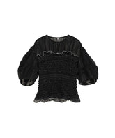 COLOR STITCHED SHIRRING TOPS