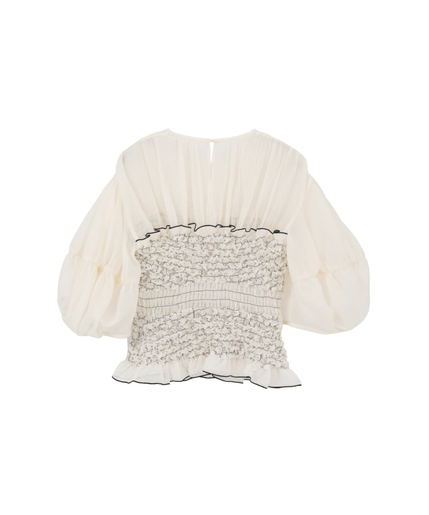COLOR STITCHED SHIRRING TOPS