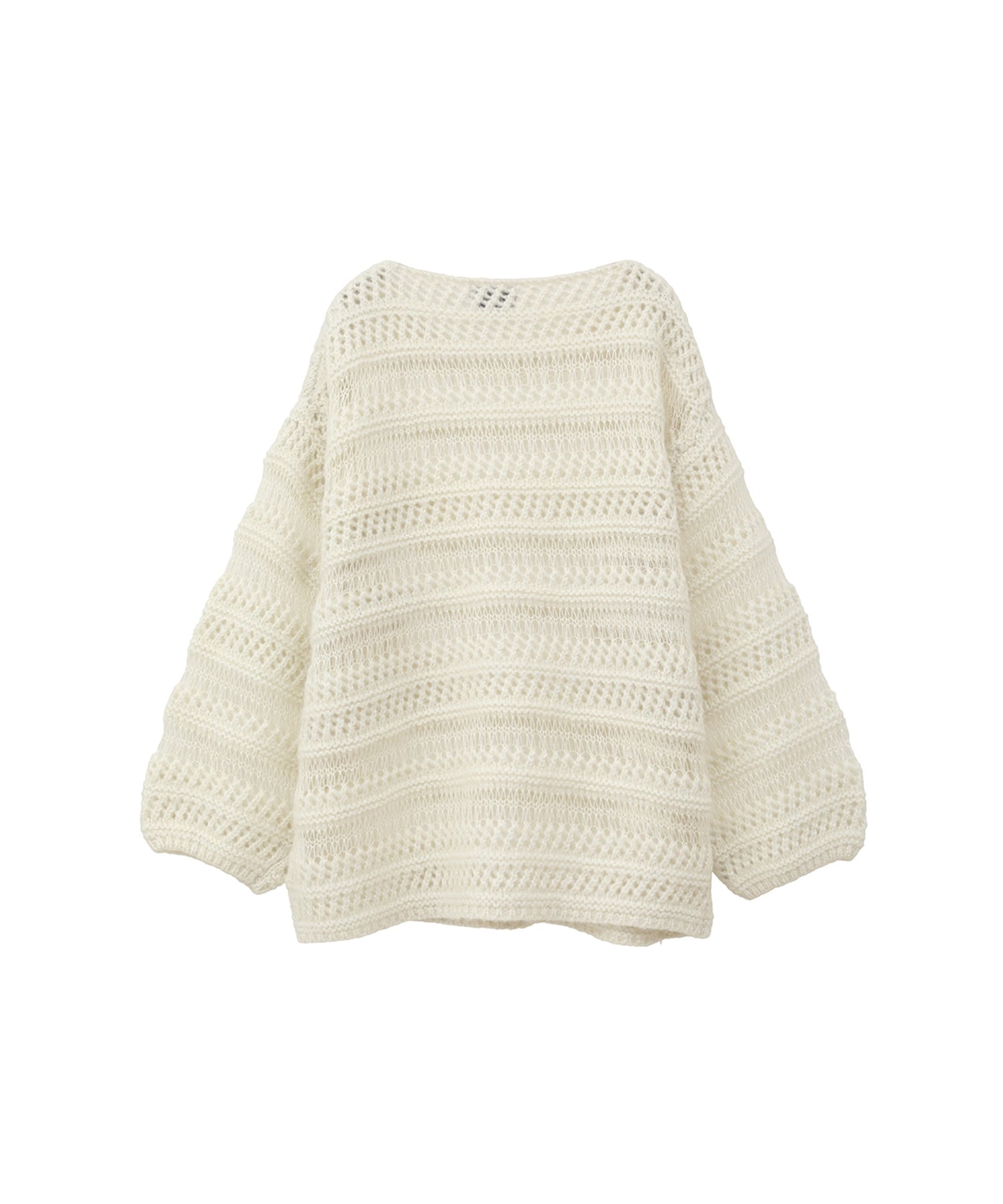 SHEER BORDER MOHAIR KNIT