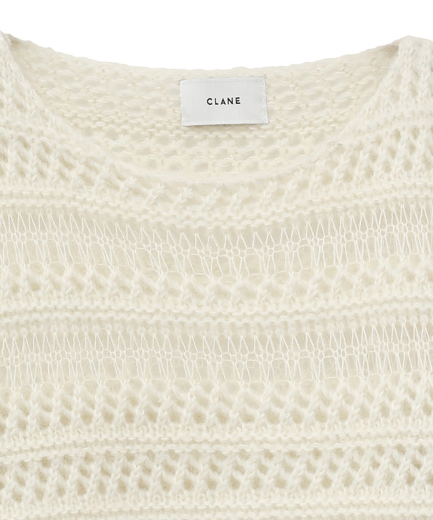 SHEER BORDER MOHAIR KNIT