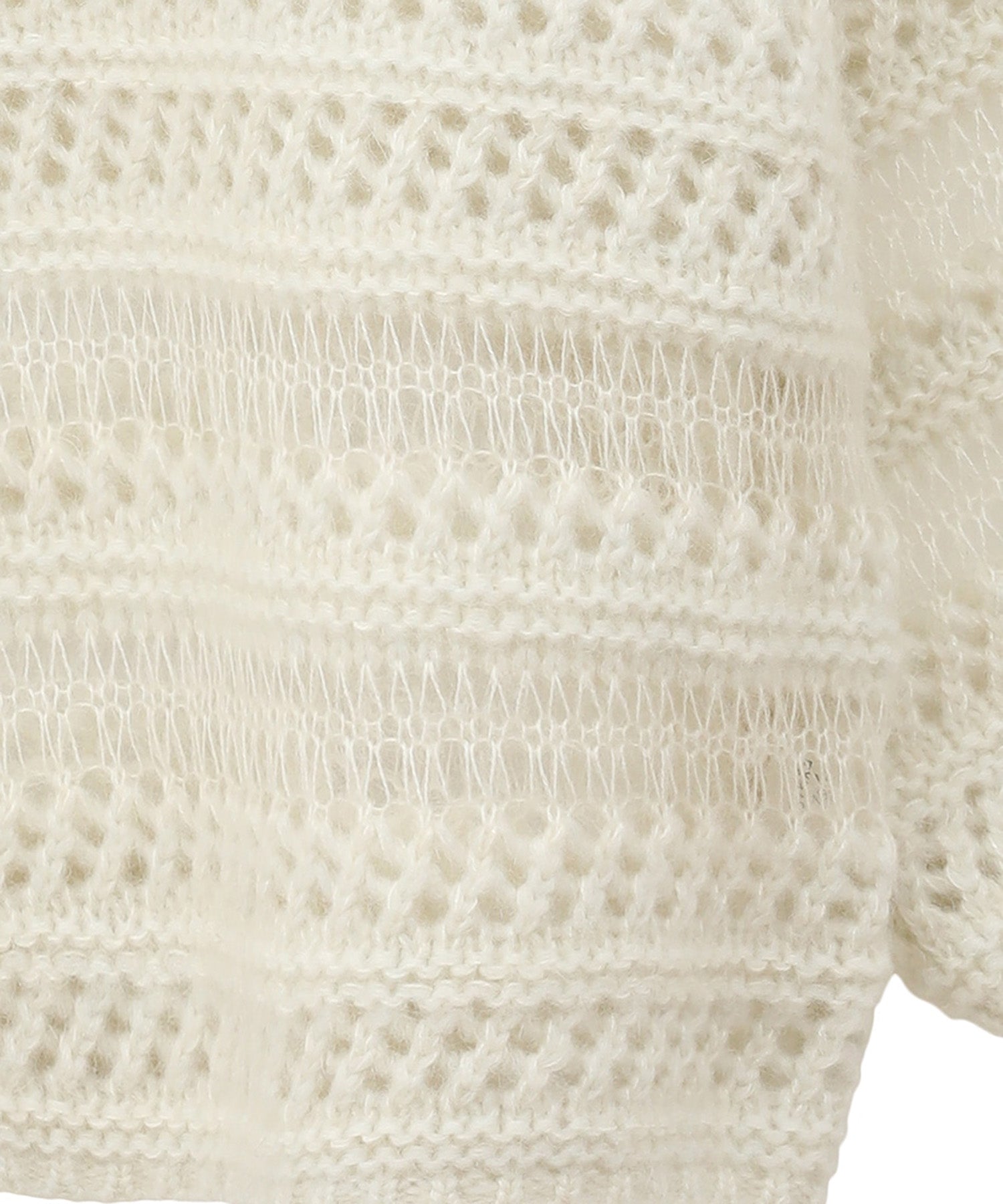 SHEER BORDER MOHAIR KNIT