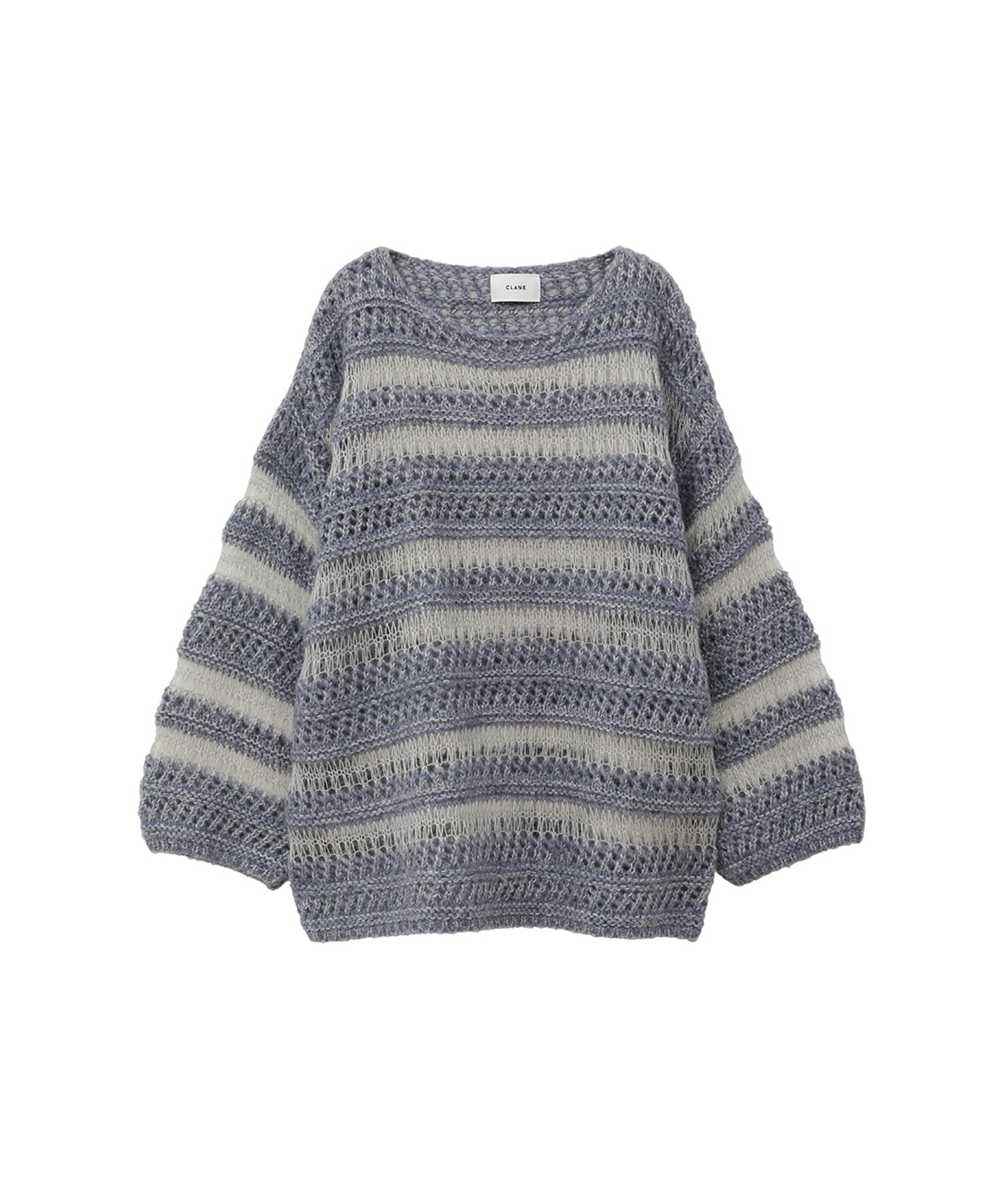 SHEER BORDER MOHAIR KNIT