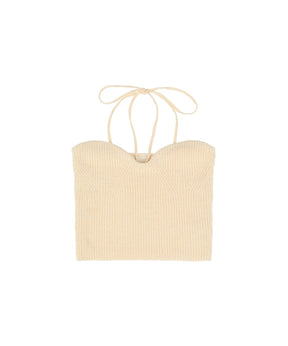 HEATHER COTTON KNIT TUBETOP