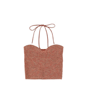 HEATHER COTTON KNIT TUBETOP
