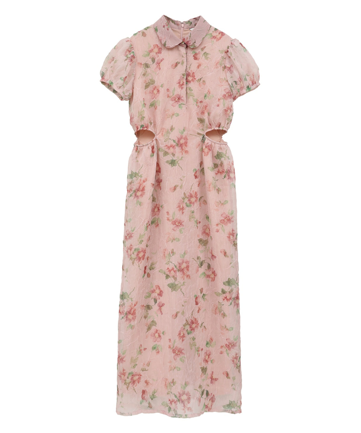 SHEER FLOWER MINI PUFF ONEPIECE