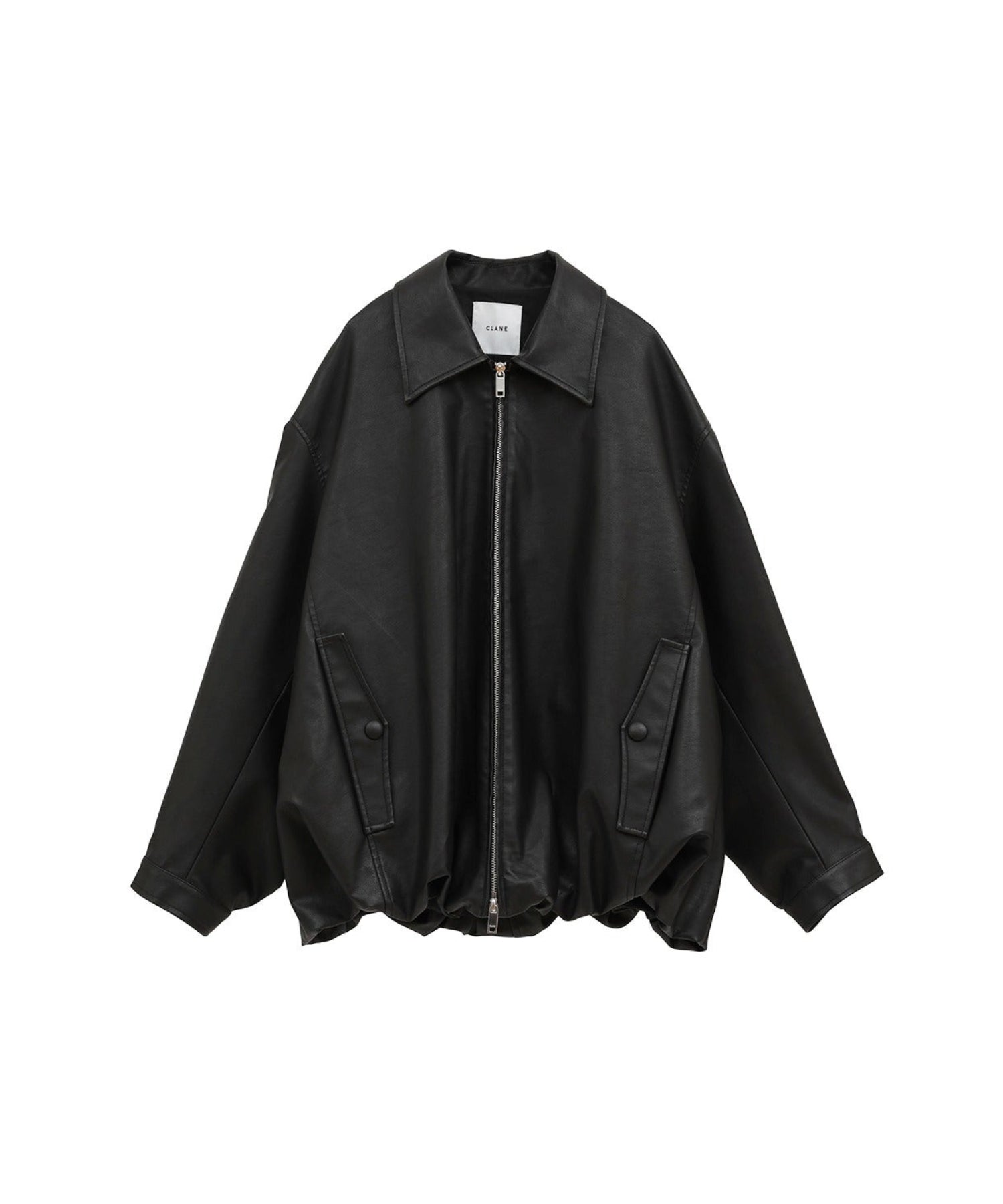 FAKE LEATHER BALLOON JACKET