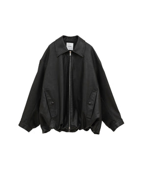 FAKE LEATHER BALLOON JACKET