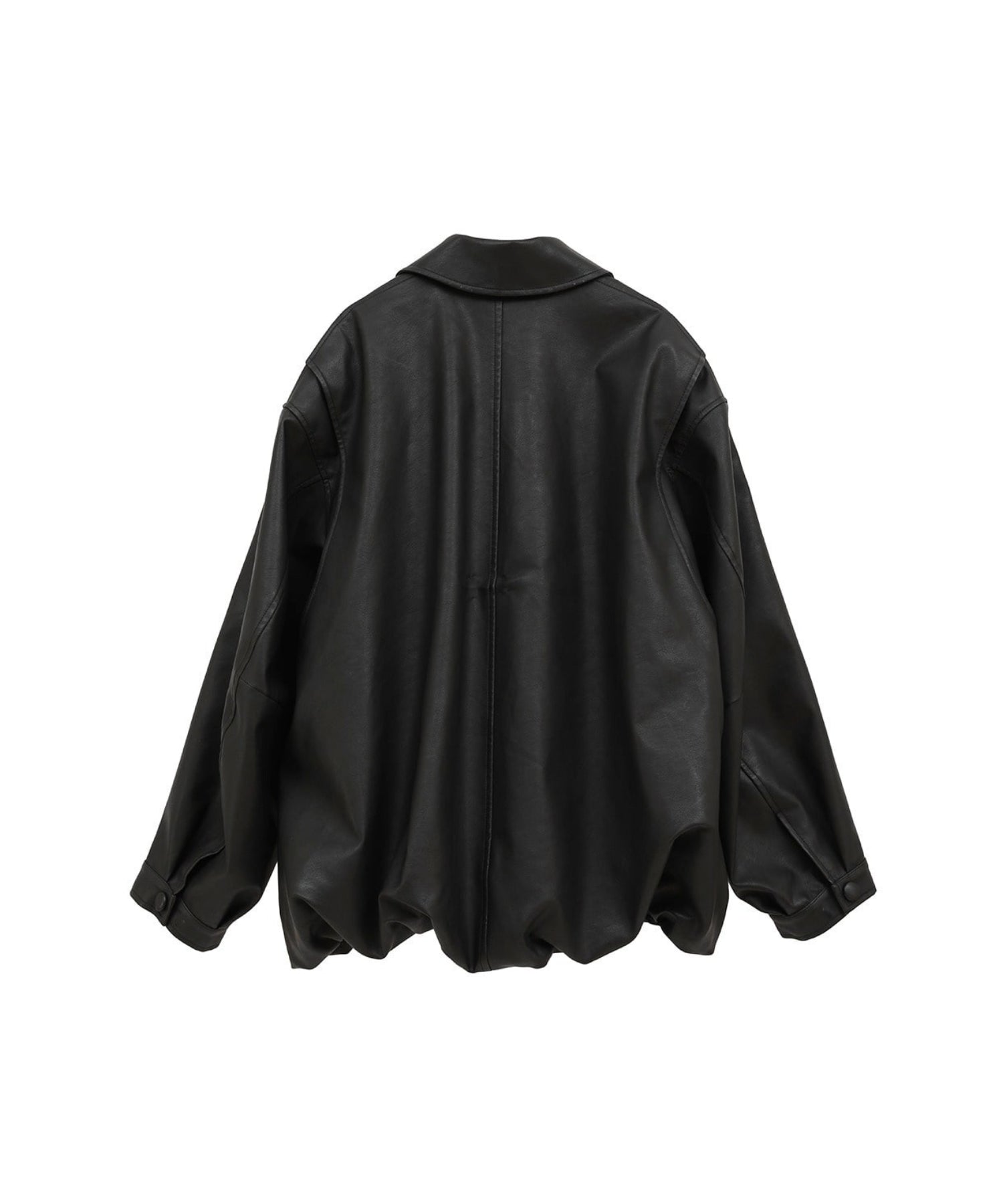 FAKE LEATHER BALLOON JACKET