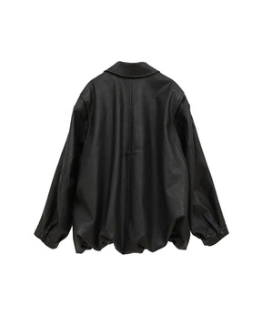 FAKE LEATHER BALLOON JACKET