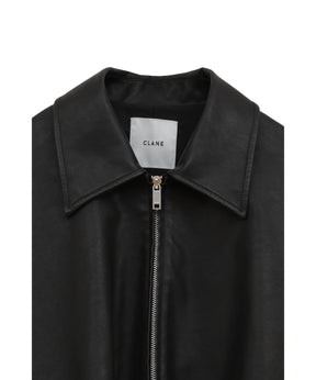 FAKE LEATHER BALLOON JACKET