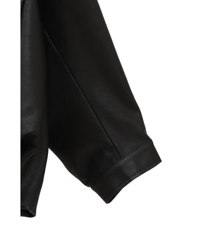 FAKE LEATHER BALLOON JACKET