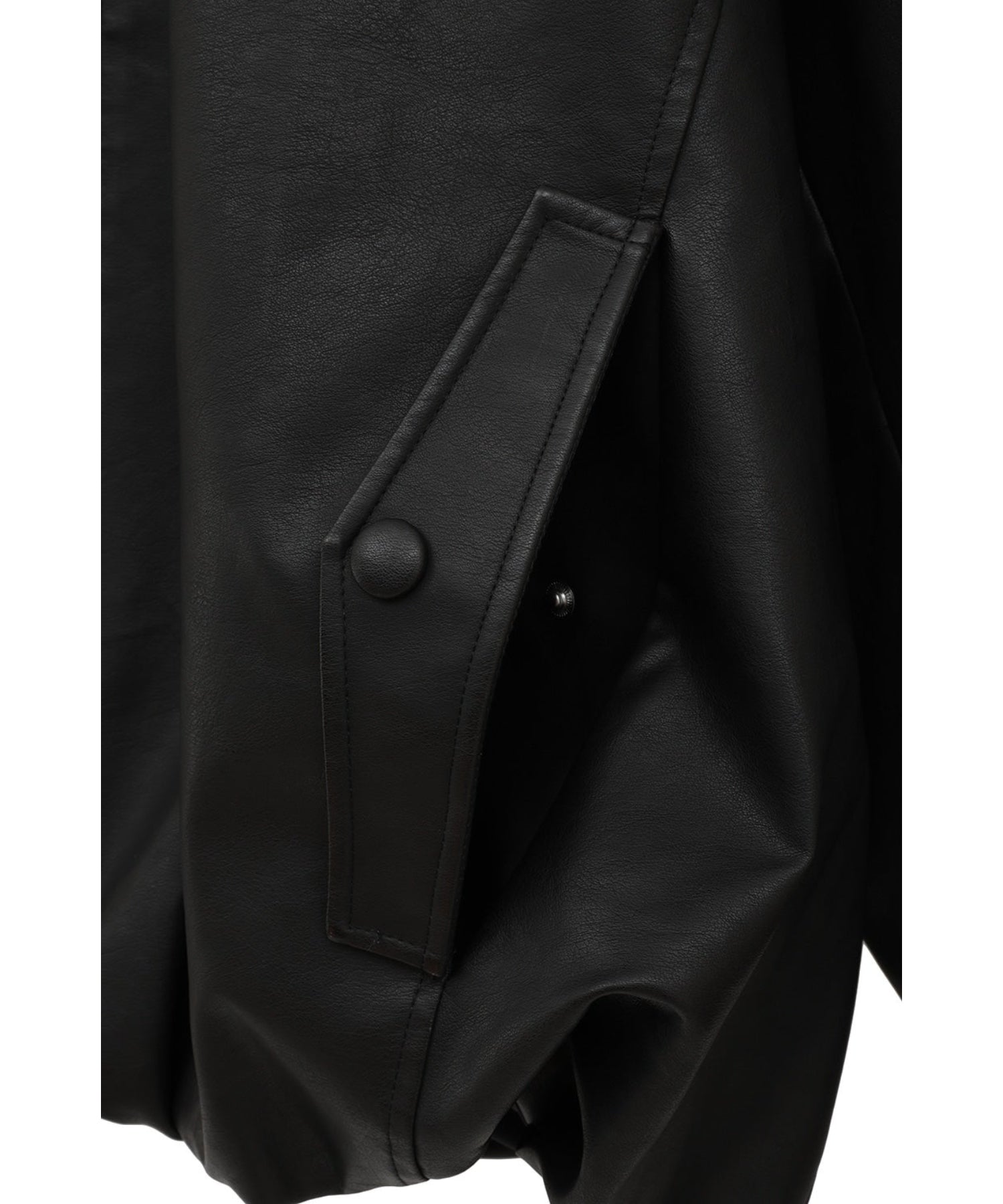 FAKE LEATHER BALLOON JACKET