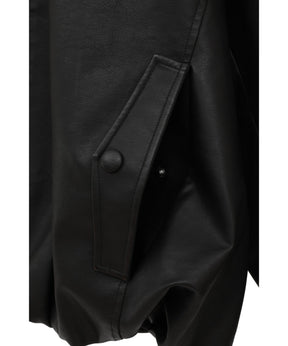 FAKE LEATHER BALLOON JACKET