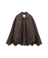 FAKE LEATHER BALLOON JACKET