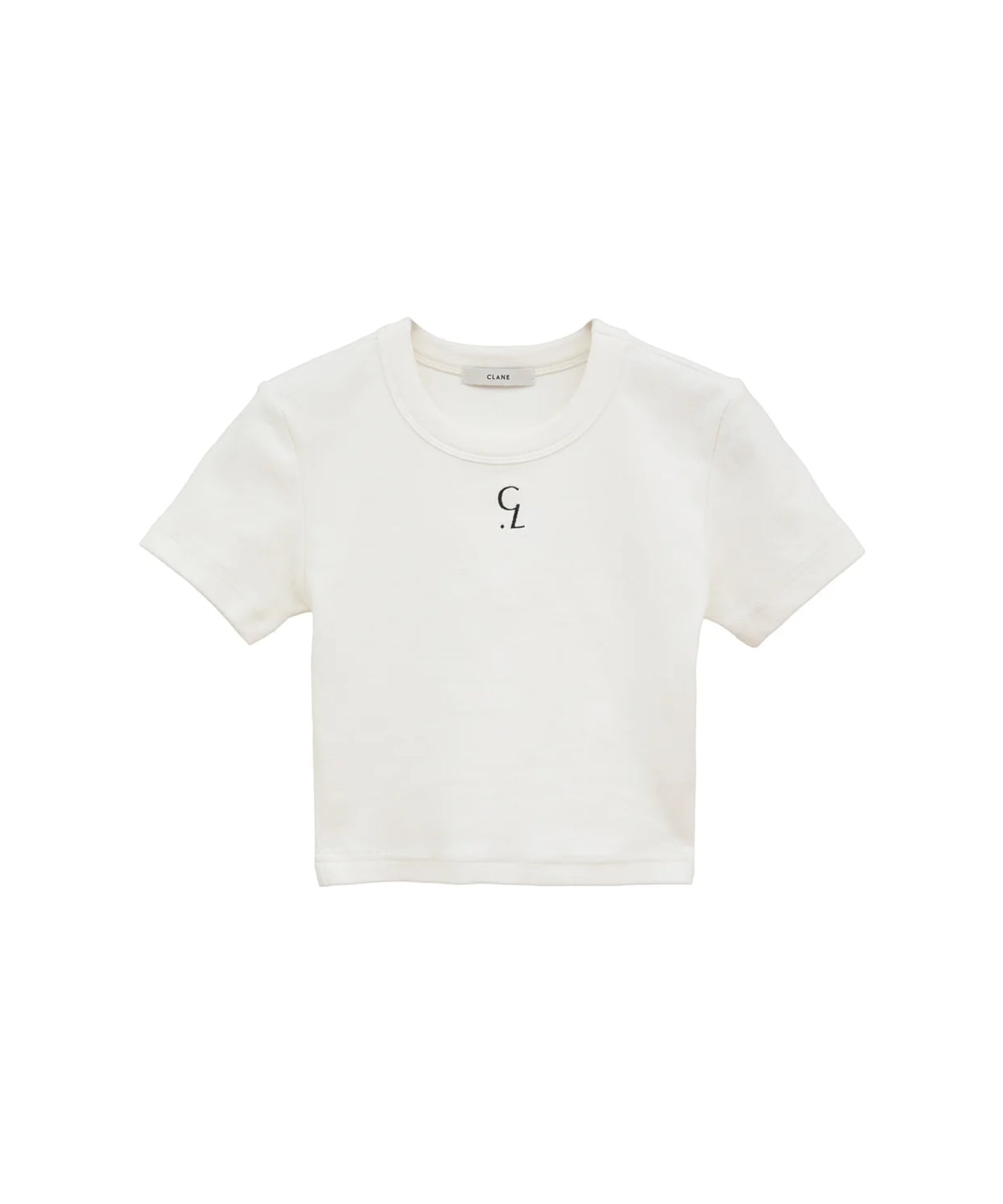 LOGO CROPPED TIGHT TEE - CLANE (クラネ) - tops (トップス