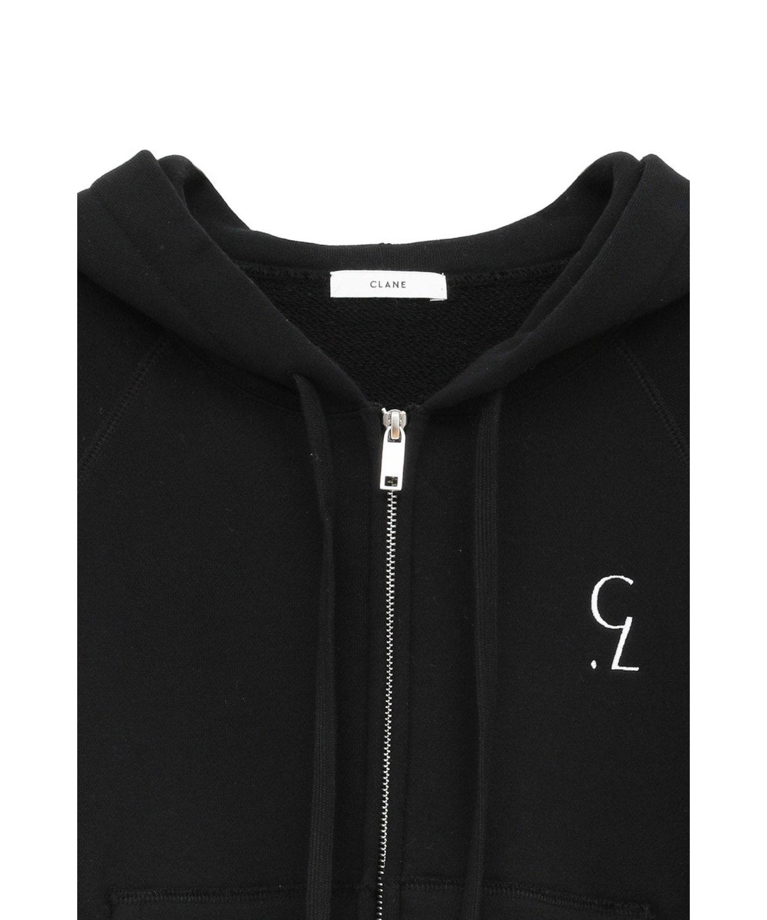 LOGO COMPACT ZIP UP HOODIE - CLANE (クラネ) - tops (トップス