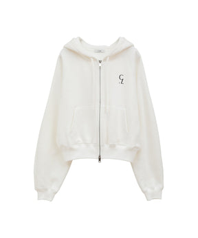 LOGO COMPACT ZIP UP HOODIE