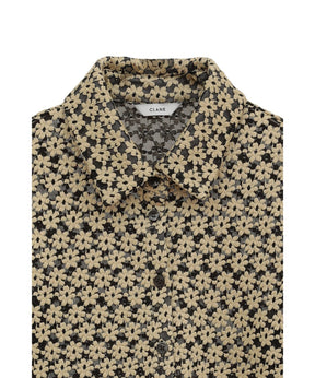 3D FLOWER LACE SHIRT