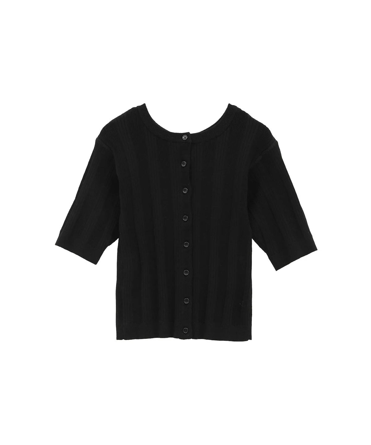 W FACE RIB KNIT CARDIGAN