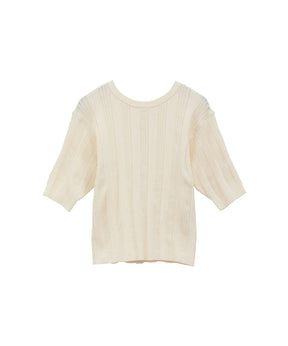 W FACE RIB KNIT CARDIGAN