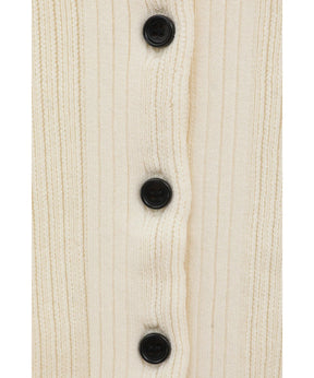 W FACE RIB KNIT CARDIGAN
