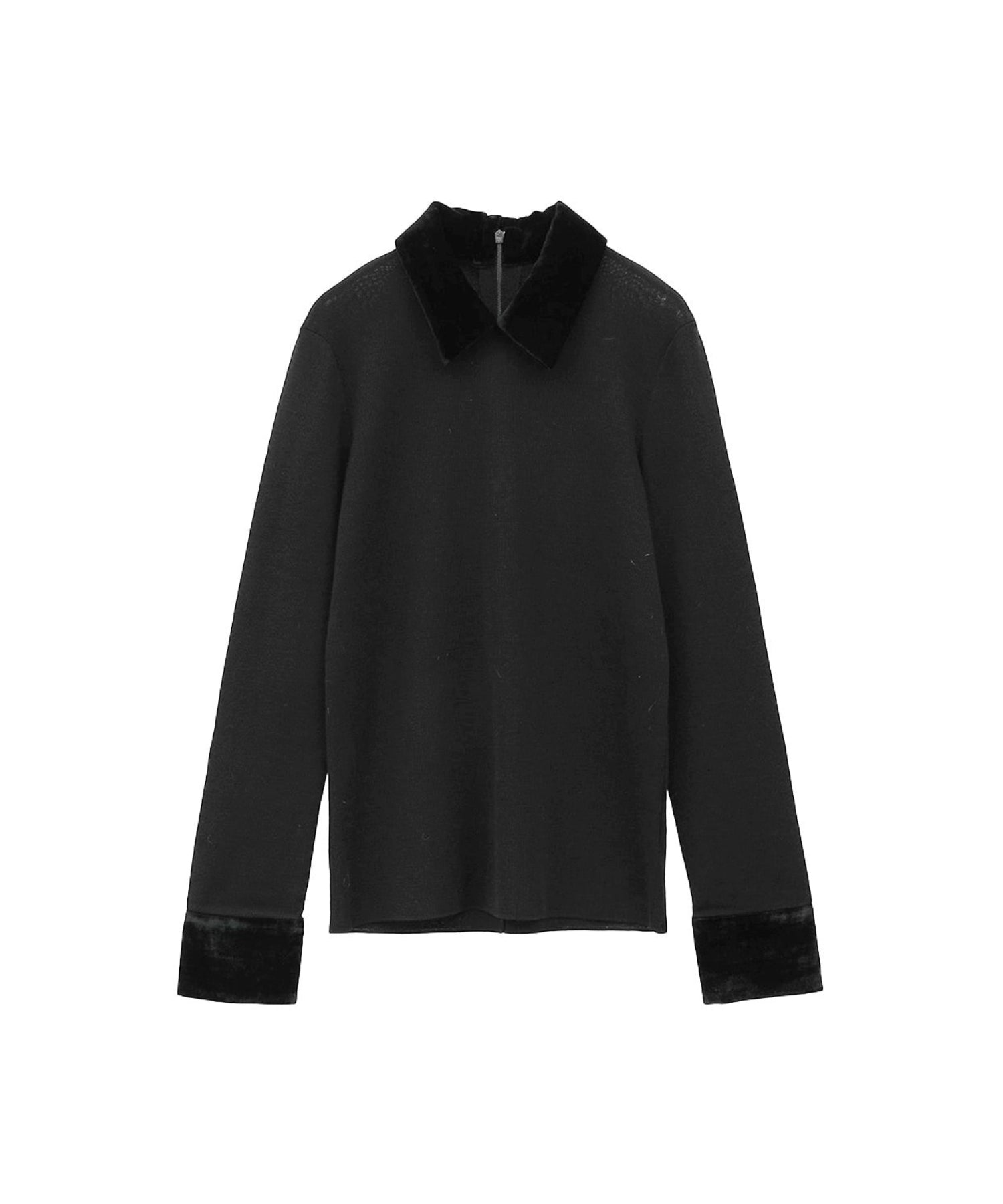 VELOR COLLAR KNIT TOPS