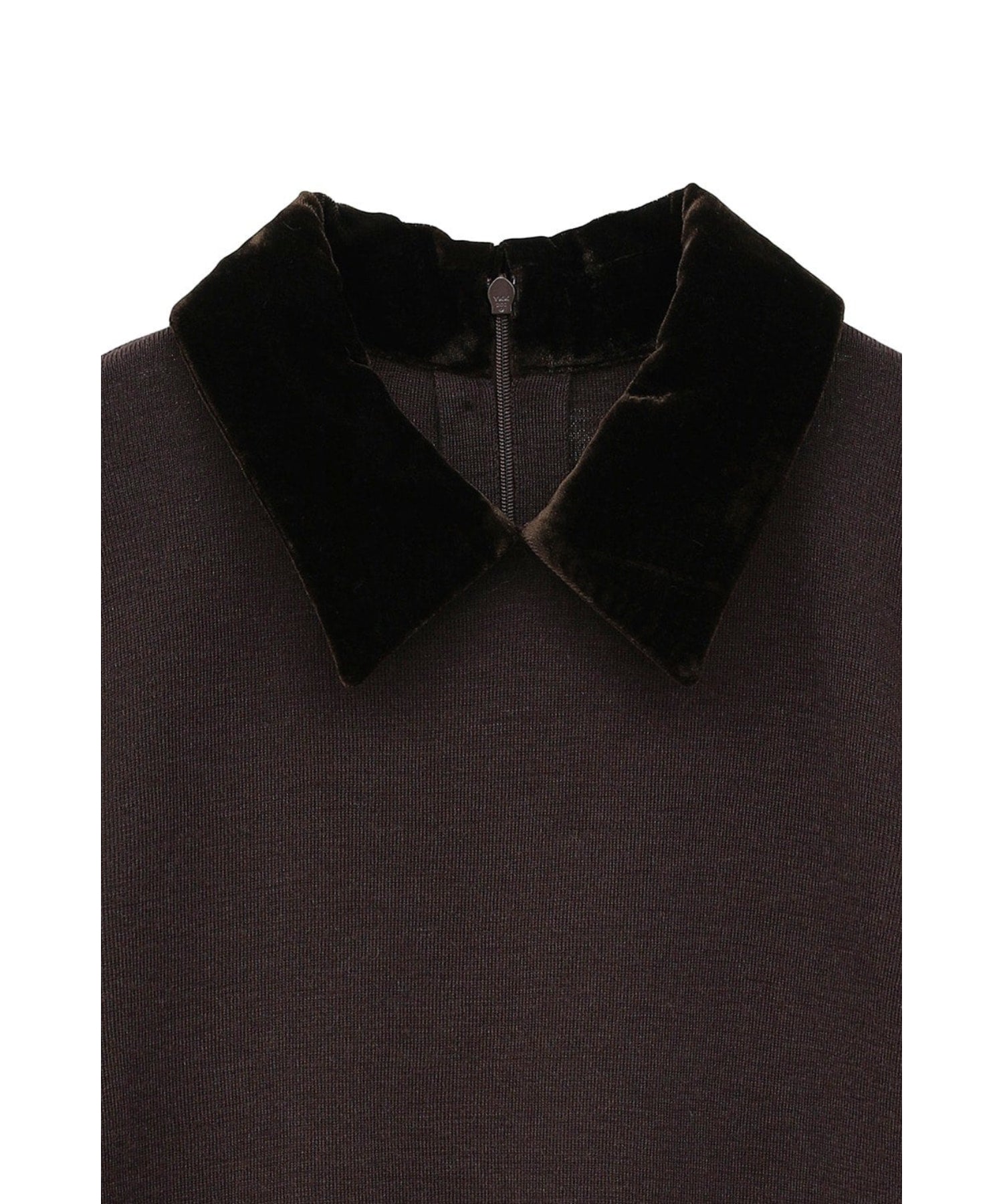 VELOR COLLAR KNIT TOPS