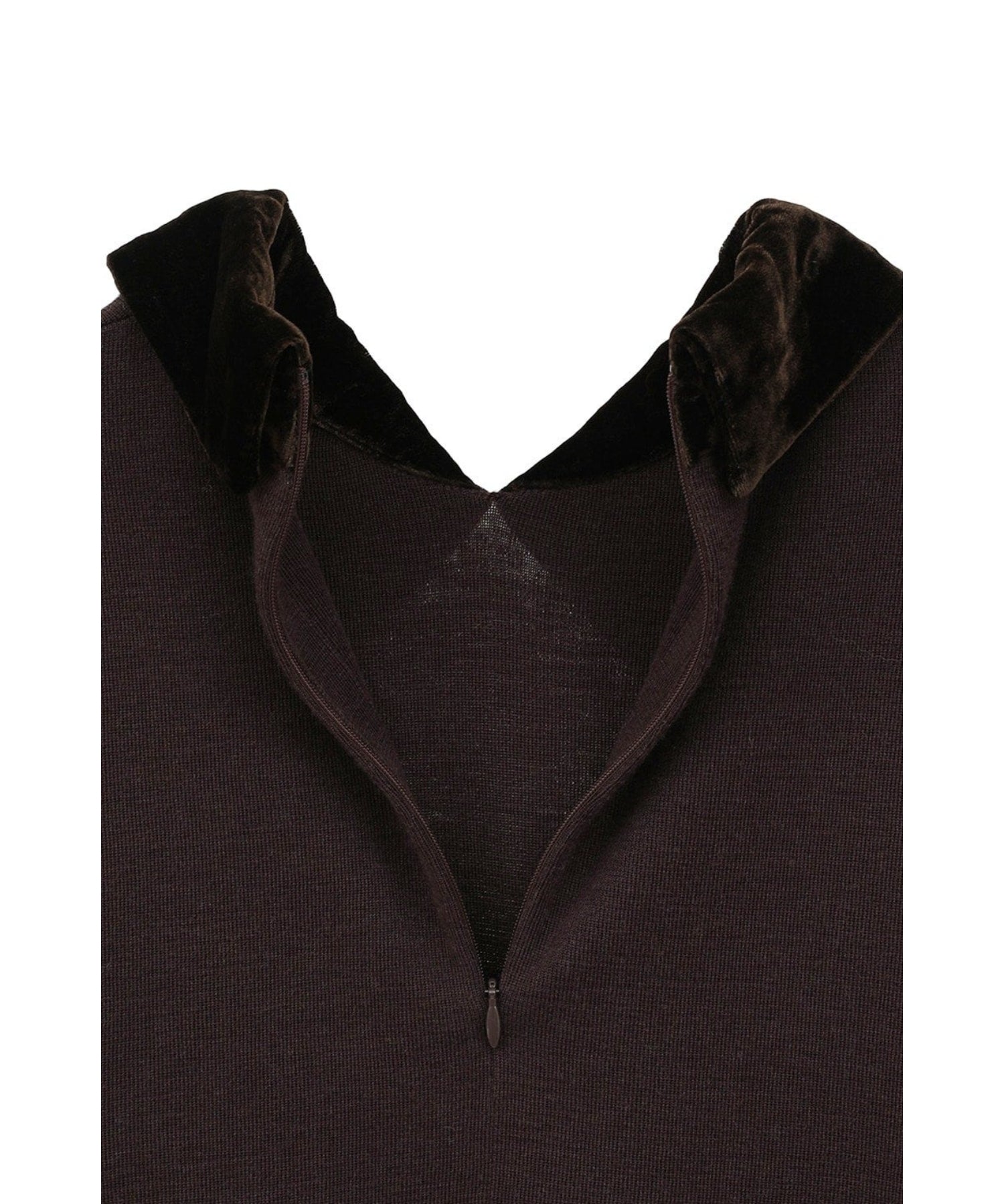 VELOR COLLAR KNIT TOPS