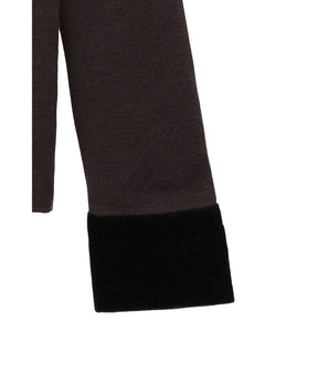 VELOR COLLAR KNIT TOPS