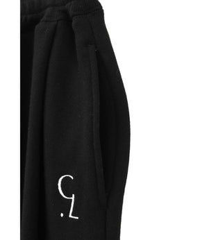 LOGO SWEAT TUCK WIDE PANTS