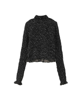 MIX MESH GATHER SHIRT
