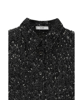 MIX MESH GATHER SHIRT