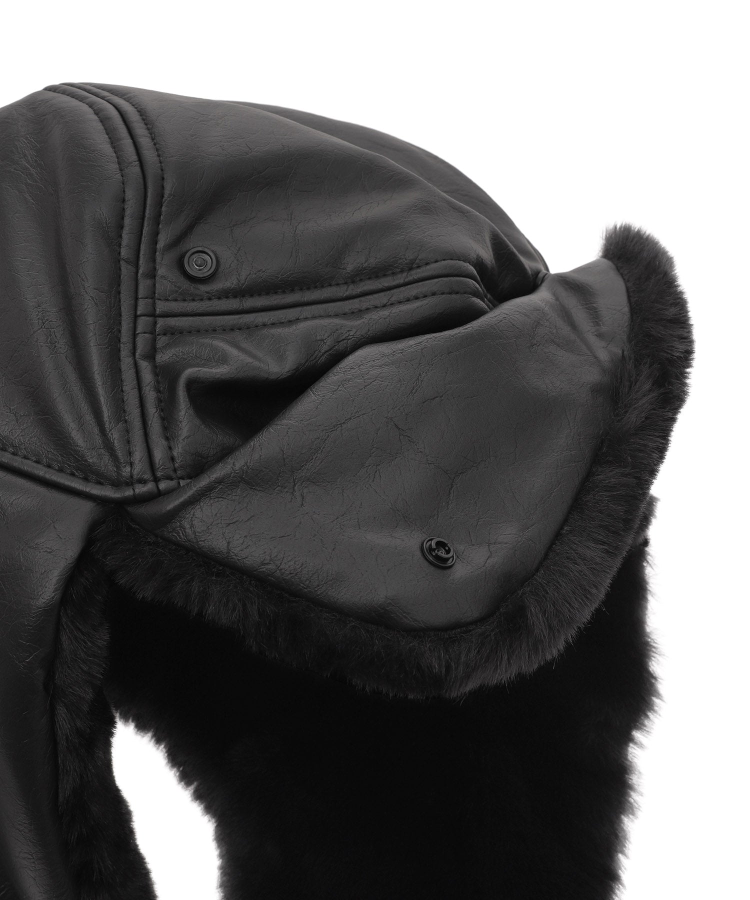 FLY CAP TRAPPER LEATHER
