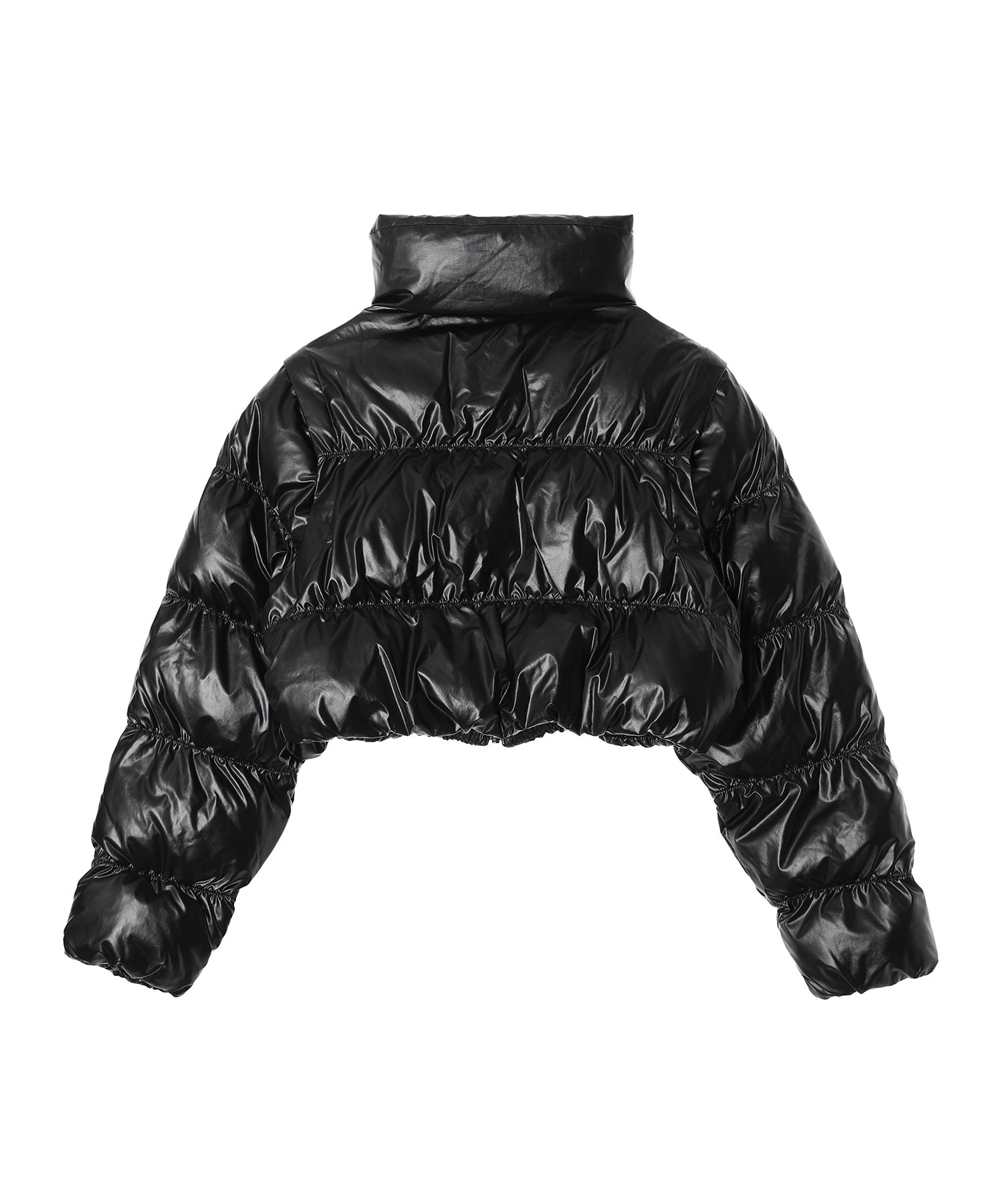 ESSENTIALS グロッシー 2-in-1スタイル クロップド丈 パファー