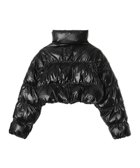 ESSENTIALS グロッシー 2-in-1スタイル クロップド丈 パファー