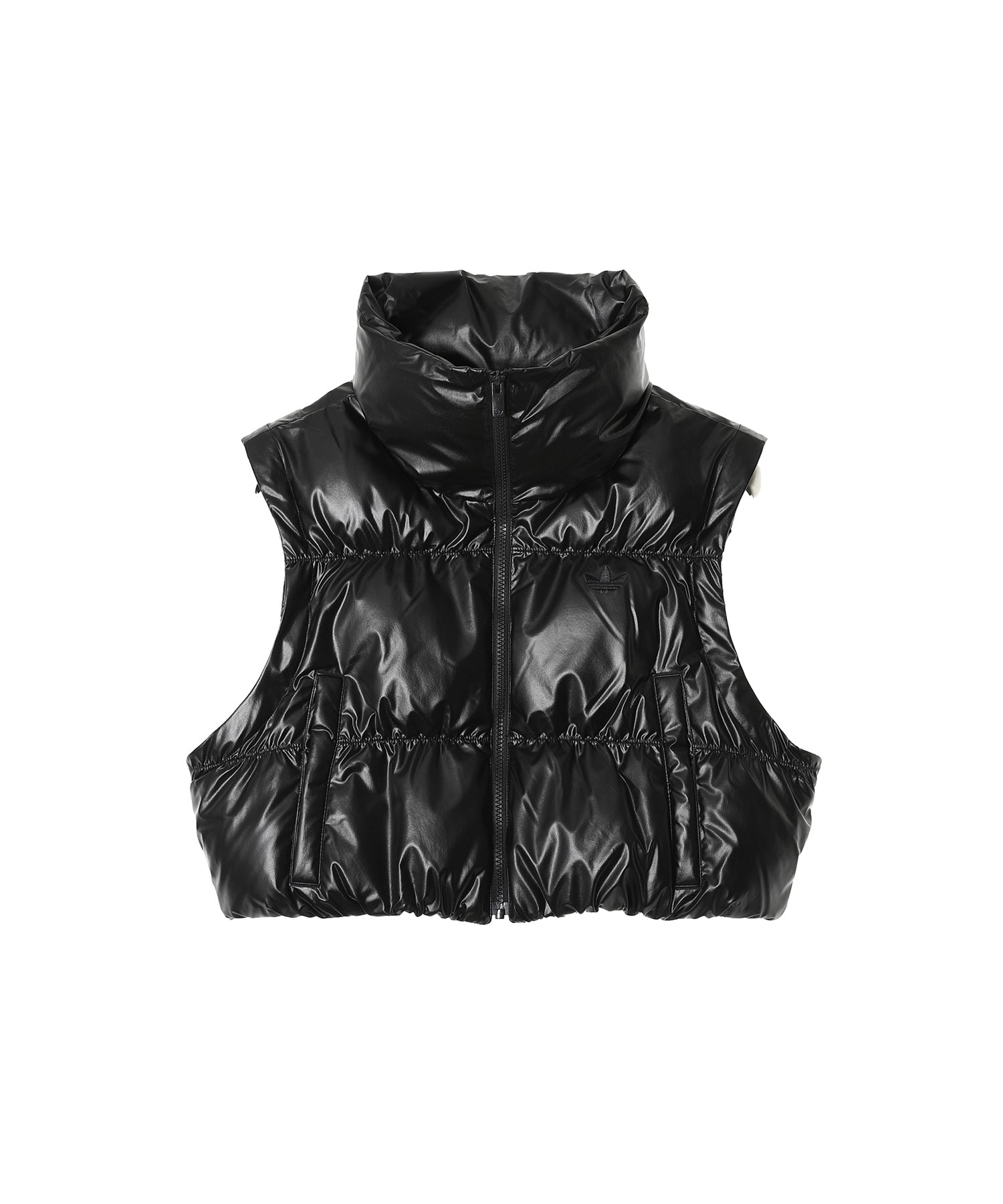 ESSENTIALS グロッシー 2-in-1スタイル クロップド丈 パファー