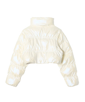 ESSENTIALS グロッシー 2-in-1スタイル クロップド丈 パファー