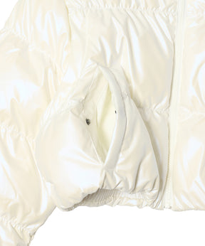 ESSENTIALS グロッシー 2-in-1スタイル クロップド丈 パファー