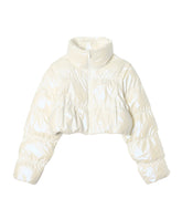 ESSENTIALS グロッシー 2-in-1スタイル クロップド丈 パファー